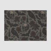 ゴシッ華美クフローラスカルと複雑な詳細 薄葉紙 (正面)