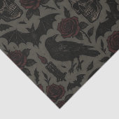 ゴシッ華美クフローラスカルと複雑な詳細 薄葉紙 (詳細)