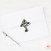 ゴシッ華美ク結晶クロスプリント ラウンドシール (封筒)