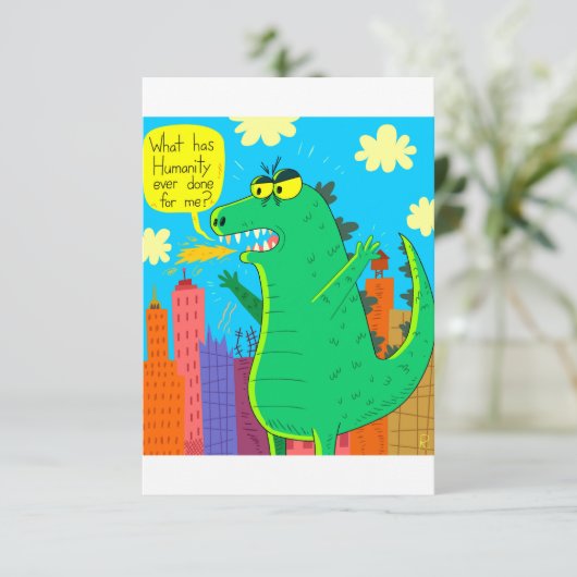 ゴジラが人生を問う カード (スタンド正面)