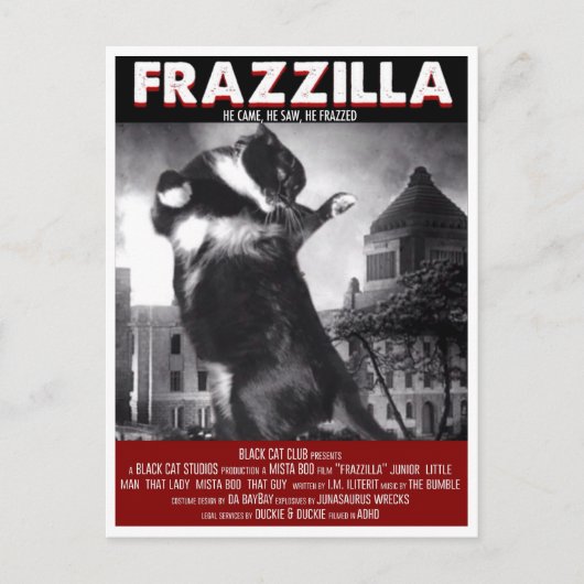 ゴジラねこポストカード ポストカード (正面)