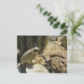 ゴジラのポーズした位置にあなた独自のテキストを追加 ポストカード (スタンド正面)