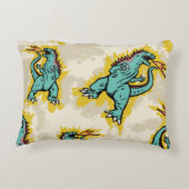 ゴジラスと絞り染めバックガーのシームレスなパターン アクセントクッション (裏面)