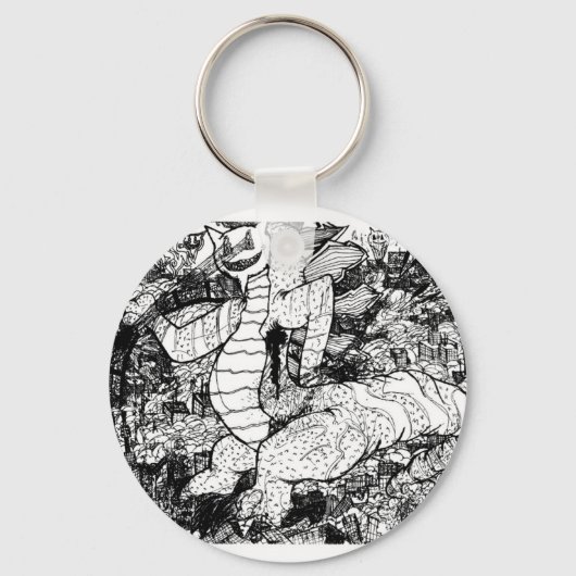 ゴジラ中陰部 キーホルダー (正面)