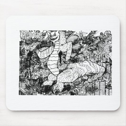 ゴジラ中陰部 マウスパッド (正面)