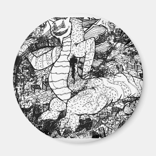 ゴジラ中陰部 マグネット (正面)