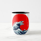 ゴジラ波 ツートーンマグカップ (中央)