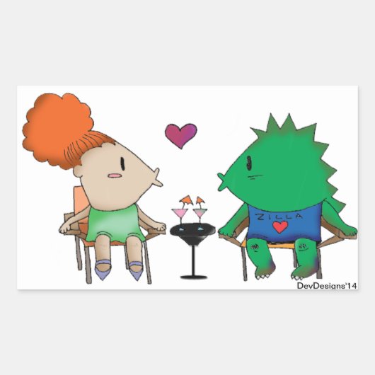 ゴジラ 長方形シール (正面)