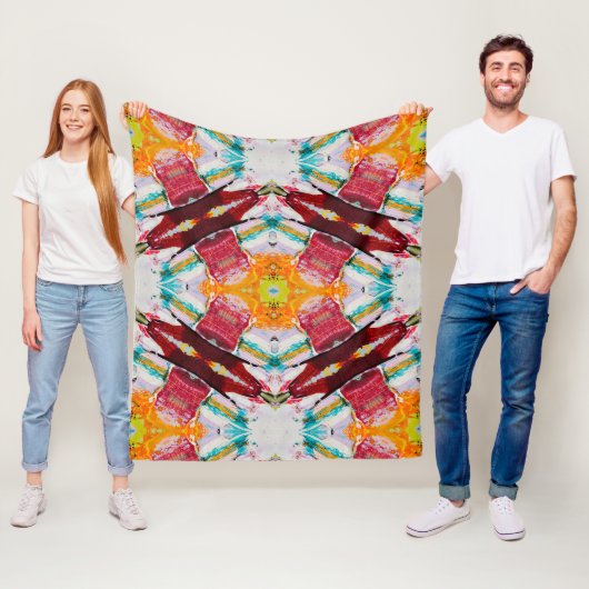 ゴスカラフル絵画抽象芸術 フリースブランケット (インサイチュ)