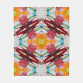 ゴスカラフル絵画抽象芸術 フリースブランケット (正面)