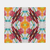 ゴスカラフル絵画抽象芸術 フリースブランケット (正面(横))