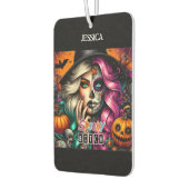 ゴスガール パーソナライズ 名前 ハロウィン カーエアーフレッシュナー (左)