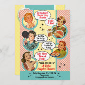 ゴスシピンハウスワイプツブールシャワー 招待状 (正面/裏面)