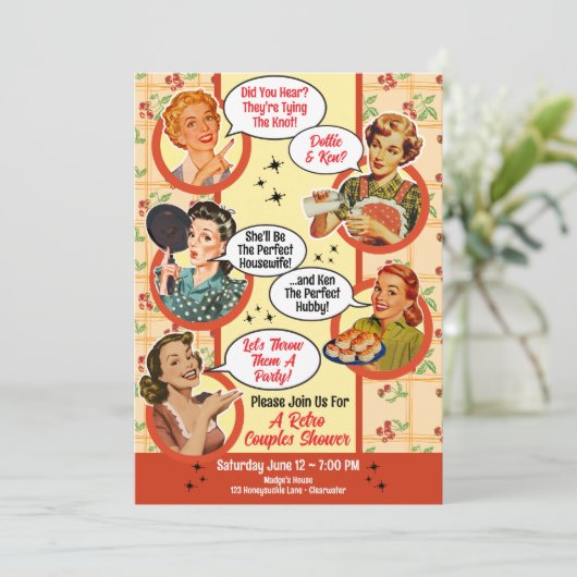 ゴスシピンハウスワイマツカップルのシャワー2 招待状 (スタンド正面)