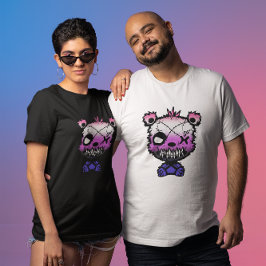 ゴスジェンダーフルイドプライドフラグカラーベア Tシャツ