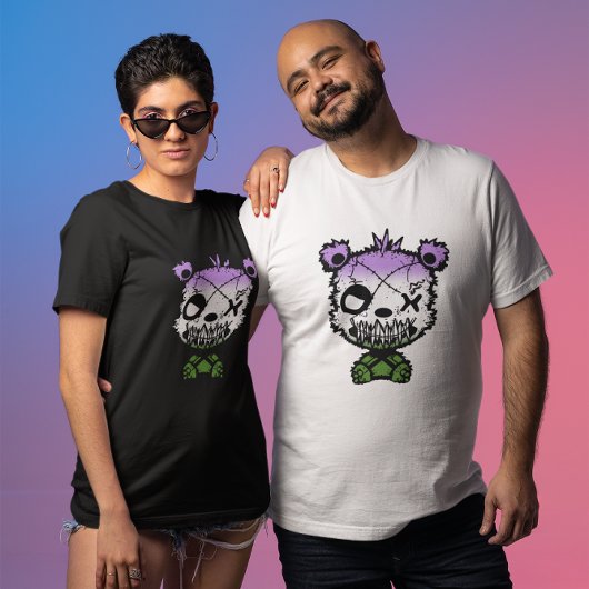 ゴスジェンダー・クィア・プライドフラグカラーベア Tシャツ