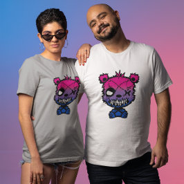 ゴスビセクシャルプライドフラッグカラードベア Tシャツ