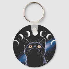 ゴスブラックキャット、ゴスギフト、魔女の時間の黒猫 キーホルダー