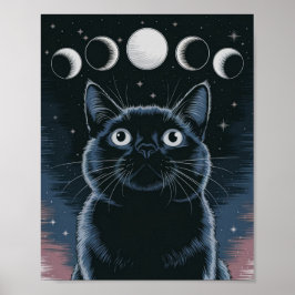 ゴスブラックキャット、魔女の時間の黒猫 ポスター
