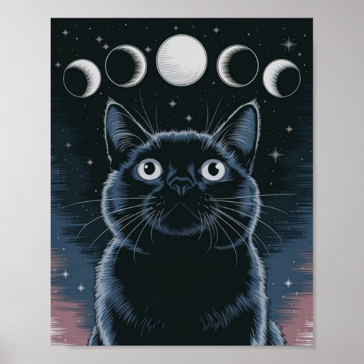 ゴスブラックキャット、魔女の時間の黒猫 ポスター (正面)