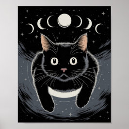 ゴスブラックキャット、魔女の時間の黒猫 ポスター