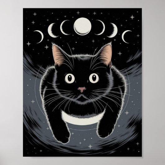 ゴスブラックキャット、魔女の時間の黒猫 ポスター (正面)