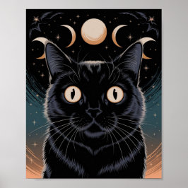 ゴスブラックキャット、魔女の時間の黒猫 ポスター
