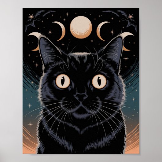 ゴスブラックキャット、魔女の時間の黒猫 ポスター (正面)