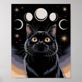 ゴスブラックキャット、魔女の時間の黒猫 ポスター