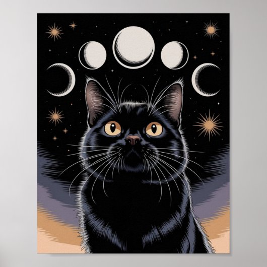 ゴスブラックキャット、魔女の時間の黒猫 ポスター (正面)