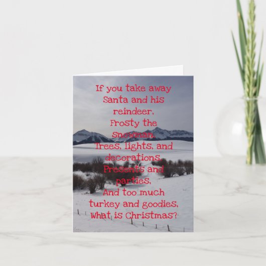 ゴスペユーモアのあるルクリスマスカード シーズンカード (正面)