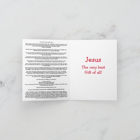 ゴスペユーモアのあるルクリスマスカード シーズンカード (内部)