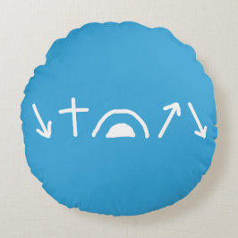 ゴスペルの矢印の丸い枕 ラウンドクッション