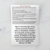 ゴスペルメッセージが入ったキリスト教徒の受刑者カード シーズンカード (内部)