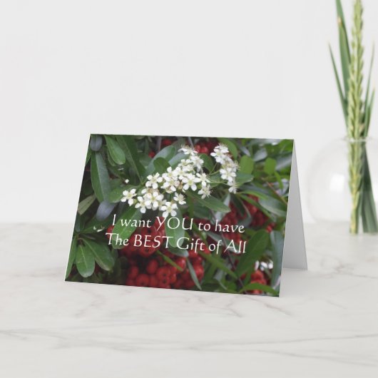 ゴスペルメッセージ付きクリスチャンクリスマスカード シーズンカード (正面)