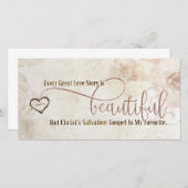 ゴスペル愛の物語クリスチャン聖なる書物、 経典バレンタイン シーズンカード (正面/裏面)