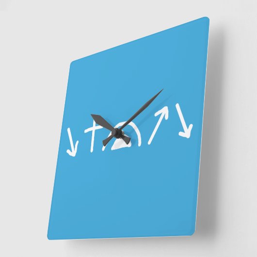 ゴスペル矢印ウォールクロック スクエア壁時計 (傾斜)