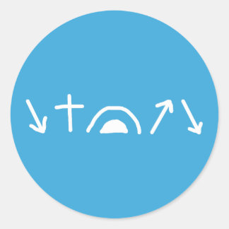 ゴスペル矢印ステッカー ラウンドシール
