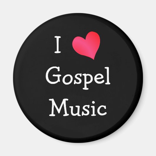 ゴスペル音楽が大好き マグネット (正面)