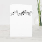 ゴスペル音楽ハッピーバースデーパーソナライズされたカード カード (裏面)