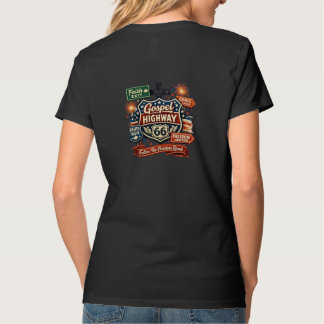 ゴスペル・ハイウェイ66 キリスト教愛国デザイン Tシャツ