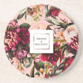 ゴスミー ピンクのロマンチックな菊 コースター