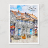 ゴスラードイツトラベルプレイスウォーターカラー ポストカード (正面)