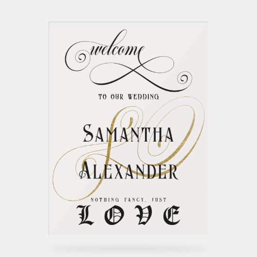 ゴスロッファンシークの愛の結婚歓迎 アクリルサイン (正面)