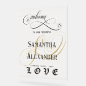 ゴスロッファンシークの愛の結婚歓迎 アクリルサイン (傾斜)