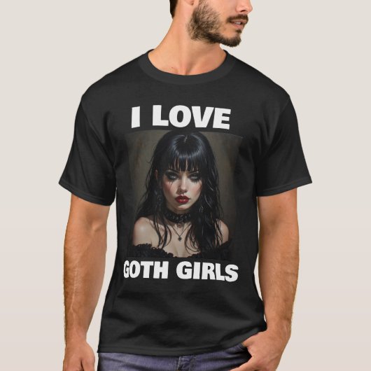 ゴスロリ女子大好き メンズTシャツ Tシャツ (正面)