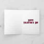 ゴス女性のピンクとブラックのバレンタイン カード (内部)