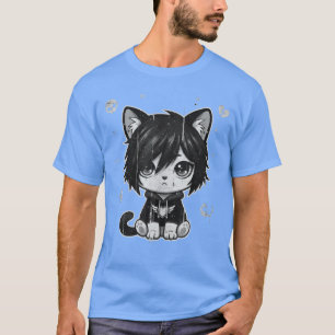 ゴス娘 エモーショナル ゴシック 猫 パンク ダーク ミュージック グランジ ク Tシャツ
