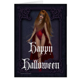 ゴス悪魔の女性 ハッピーハロウィンカード