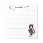 ゴス猫と月のメモ帳 - Remember To ノートパッド (正面)